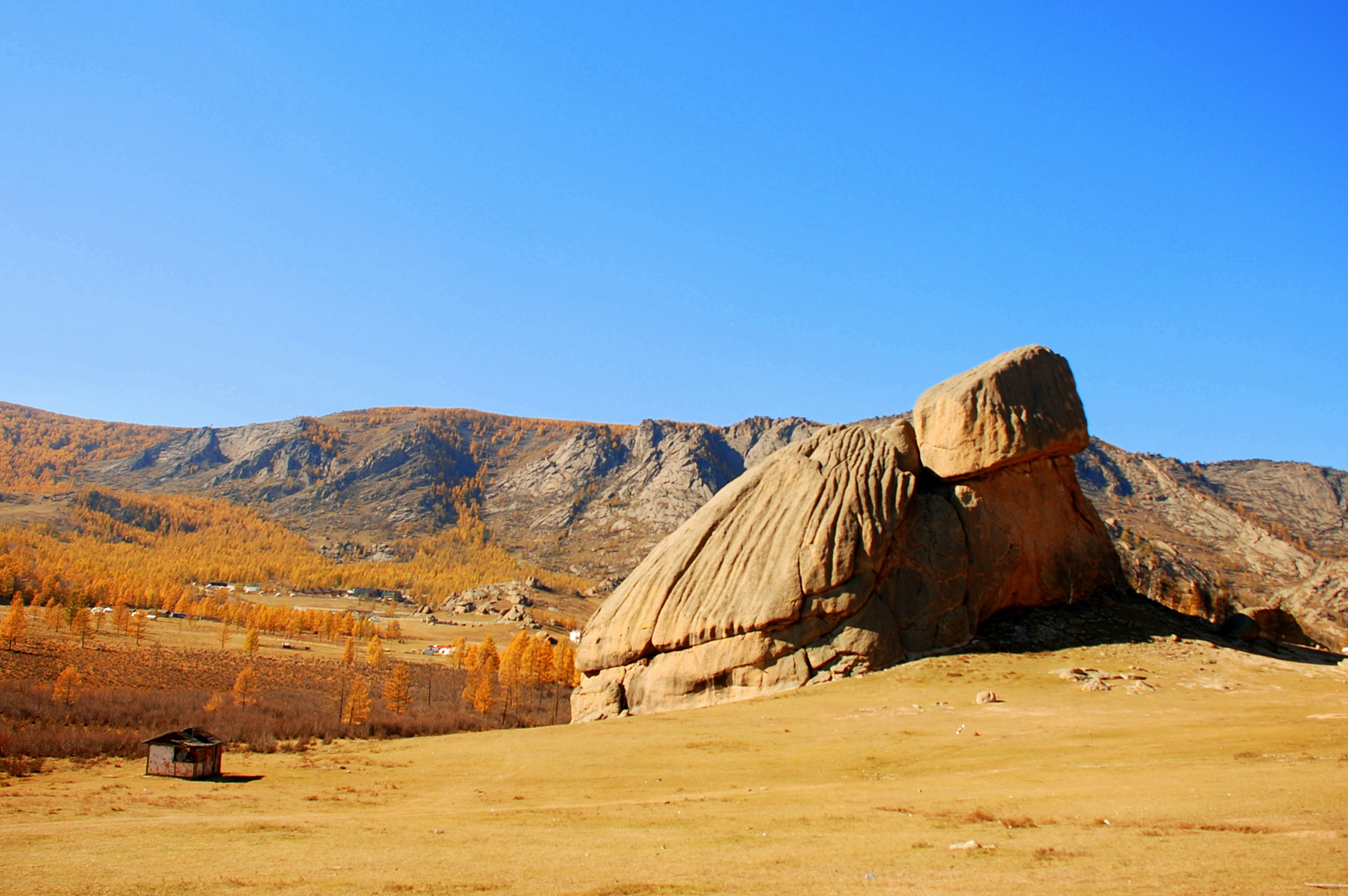 The distinctive Turtle Rock formation in Terelj