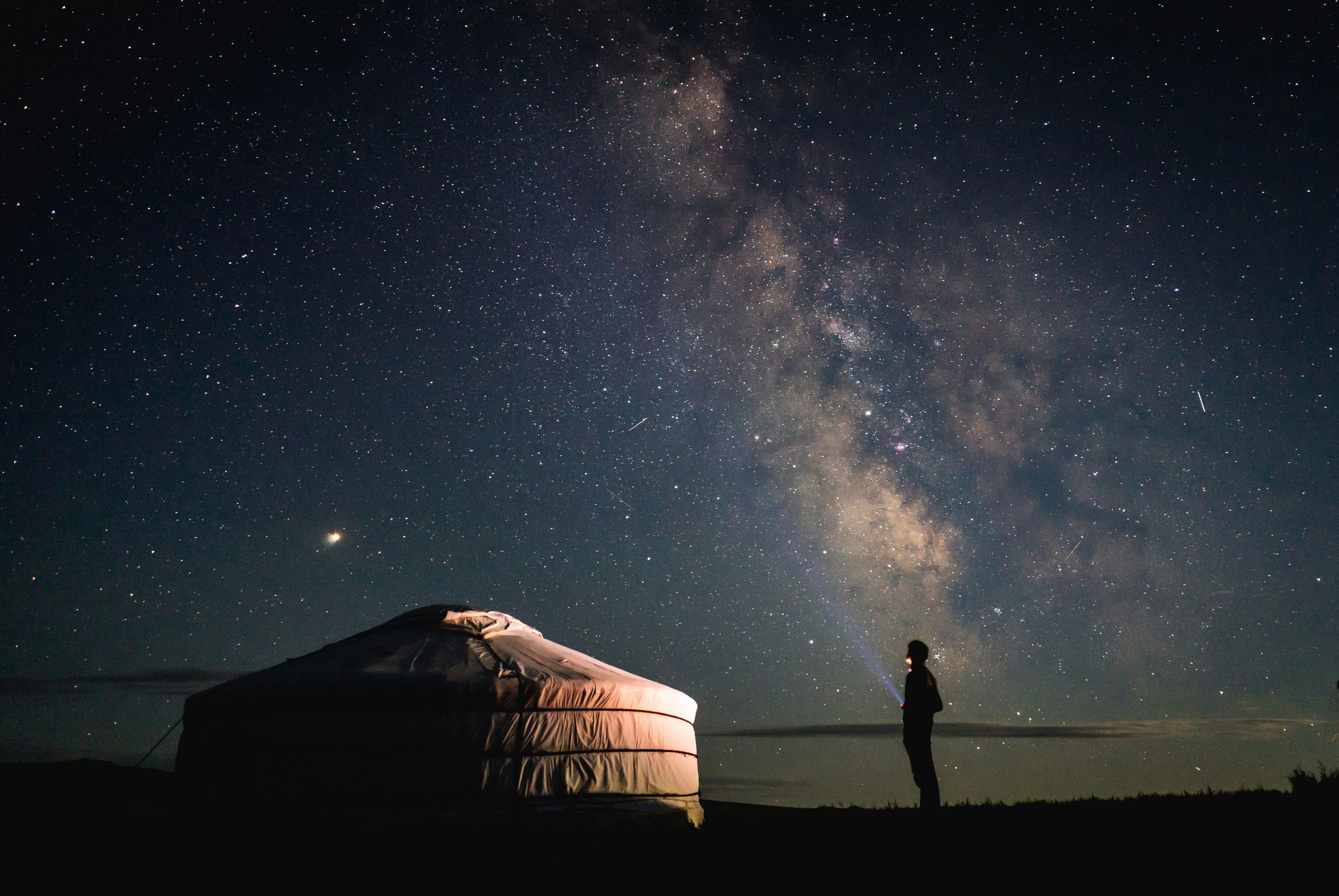 Star-filled night sky over the Gobi